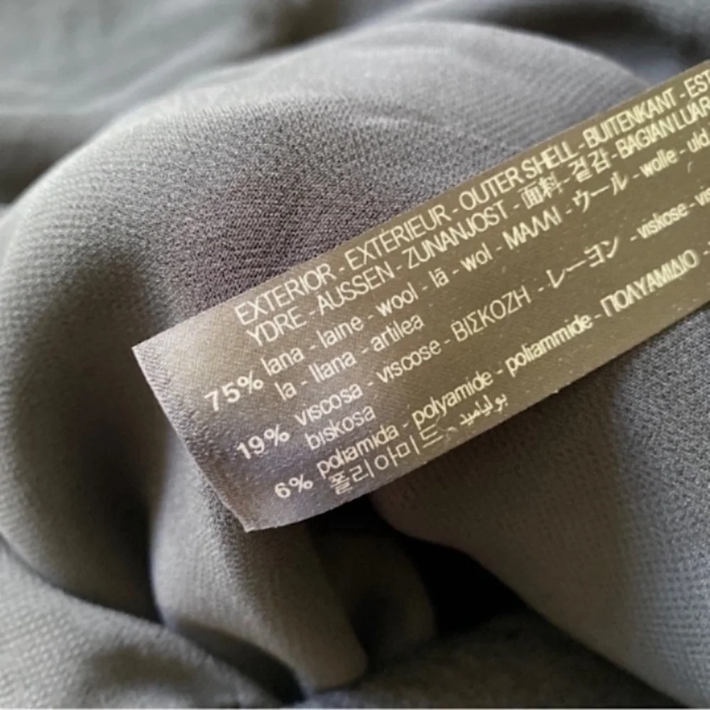 ZARA WOOL HIGH WAISTED MIDI PENCIL SKIRT ELEGANT CHIC Black M - Picture 14 of 15